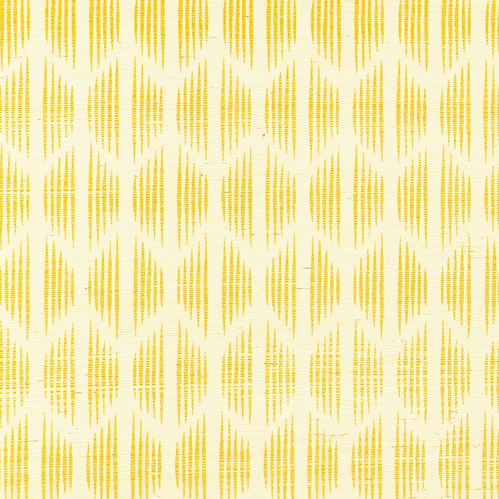 Schumacher 5008270 Ovington Sisal Wallpaper in Yellow