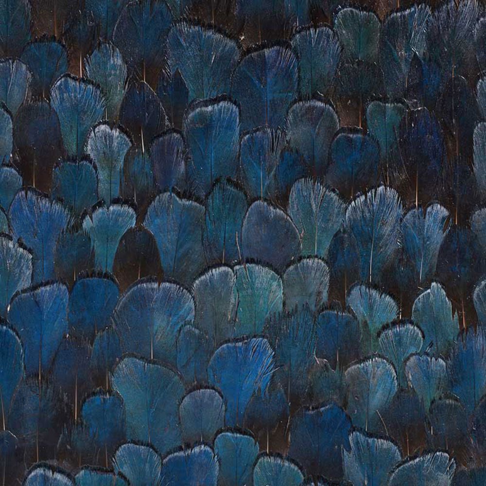 Schumacher 5008381 Amazonite Wallpaper in Dark Blue