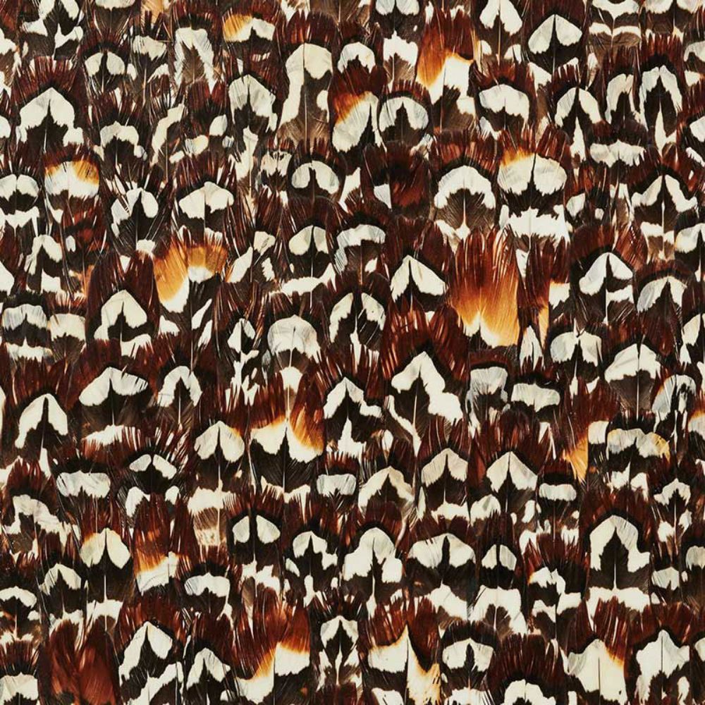 Schumacher 5008393 Hematite Wallpaper in Coffee