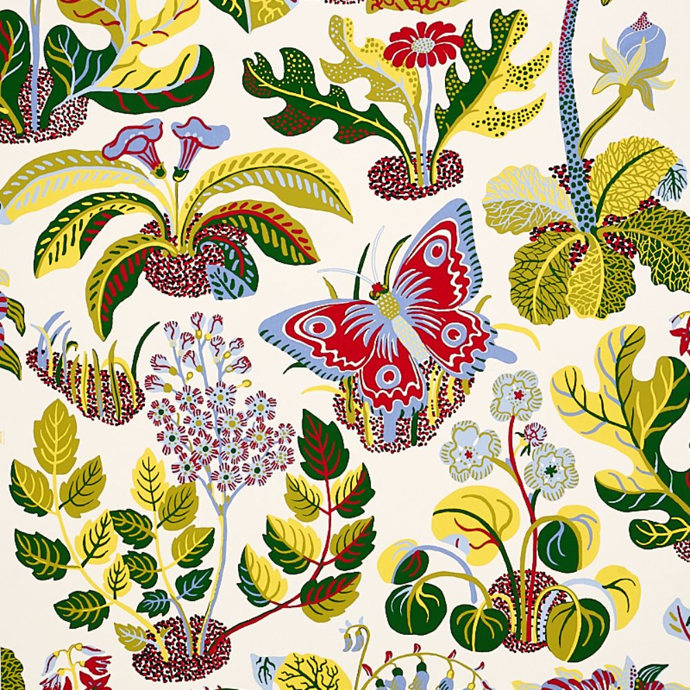 Schumacher 5008421 Exotic Butterfly Wallpaper in Multi