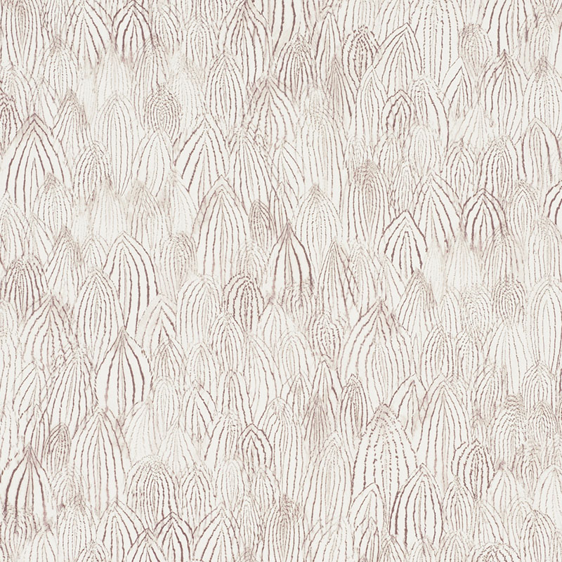Schumacher 5008612 Silver-Lining-Performance-Wallcoverings Collection Feathers Wallpaper in Brown