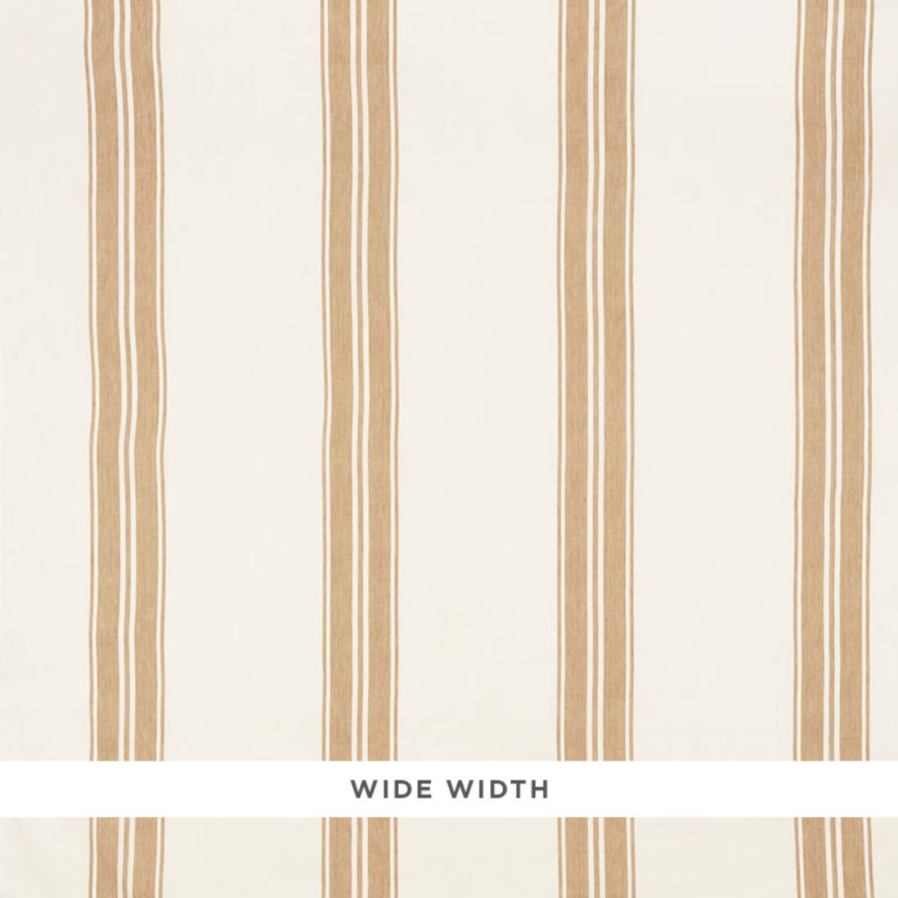 Schumacher 5009000 Brentwood Stripe Linen Wallpaper in Neutral