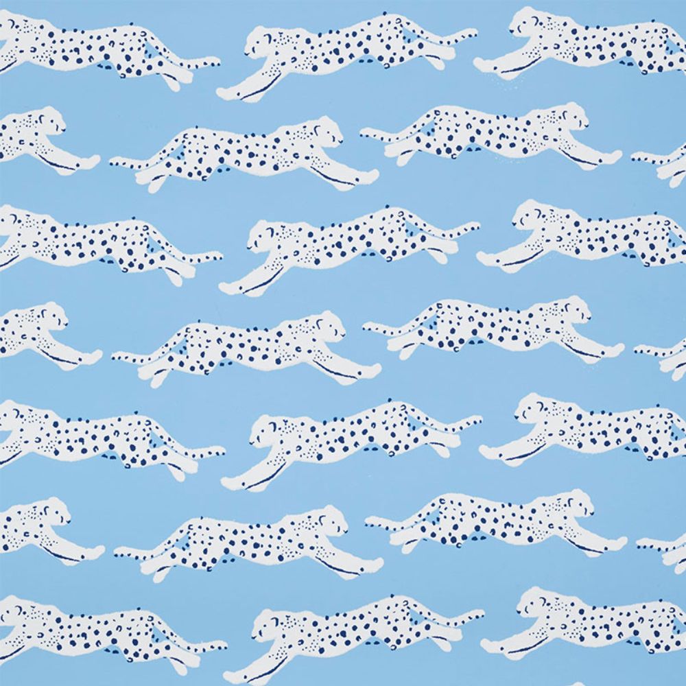 Schumacher 5009590 Leaping Leopards Wallpaper in Sky