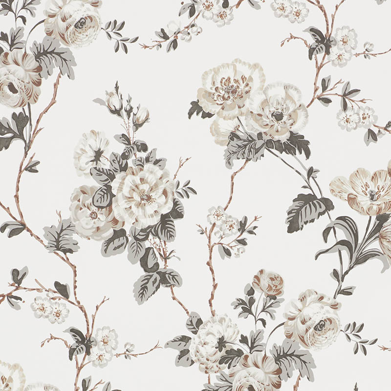 Schumacher 5009871 Gazebo-By-Veere-Grenney Collection Betty Wallpaper in Charcoal