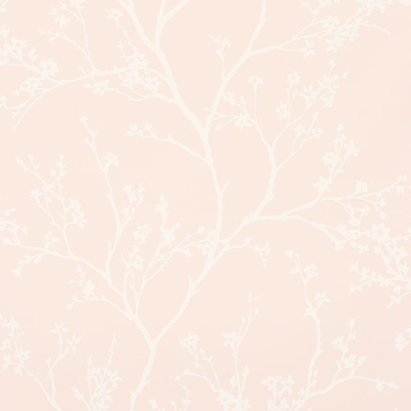 Schumacher 5010151 Silver-Lining-Performance-Wallcoverings Collection Twiggy Vinyl Wallpaper in Blush