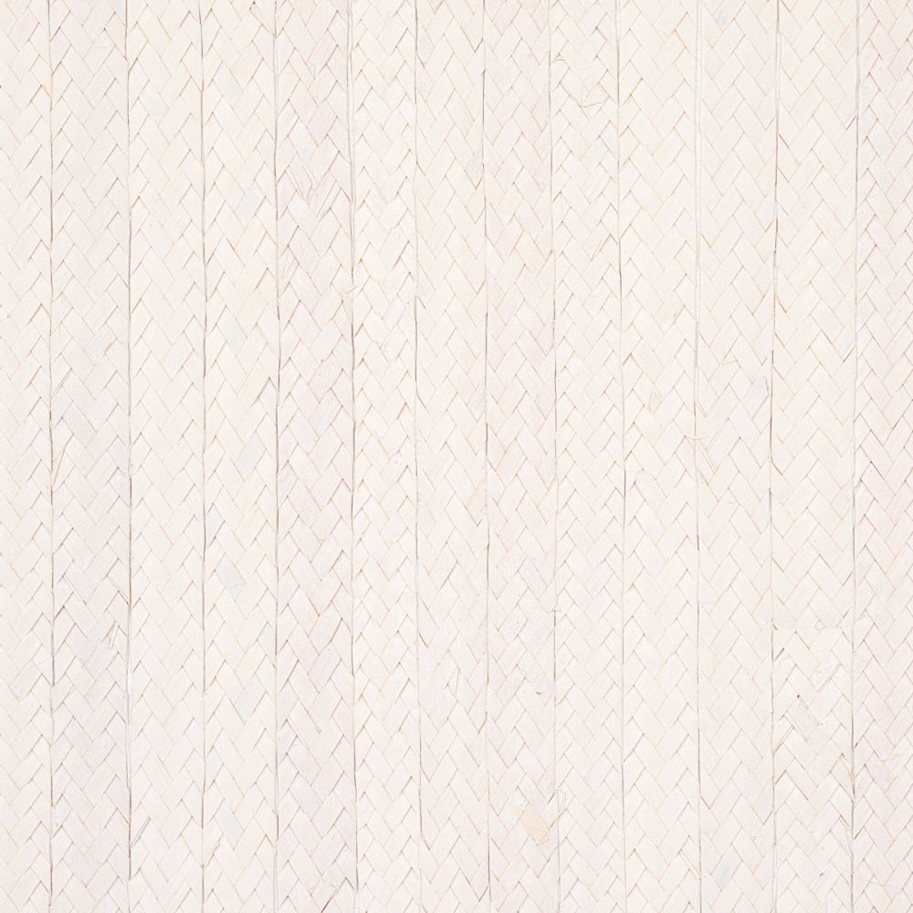 Schumacher 5010191 Braided Buri Wallcoverings in Ivory