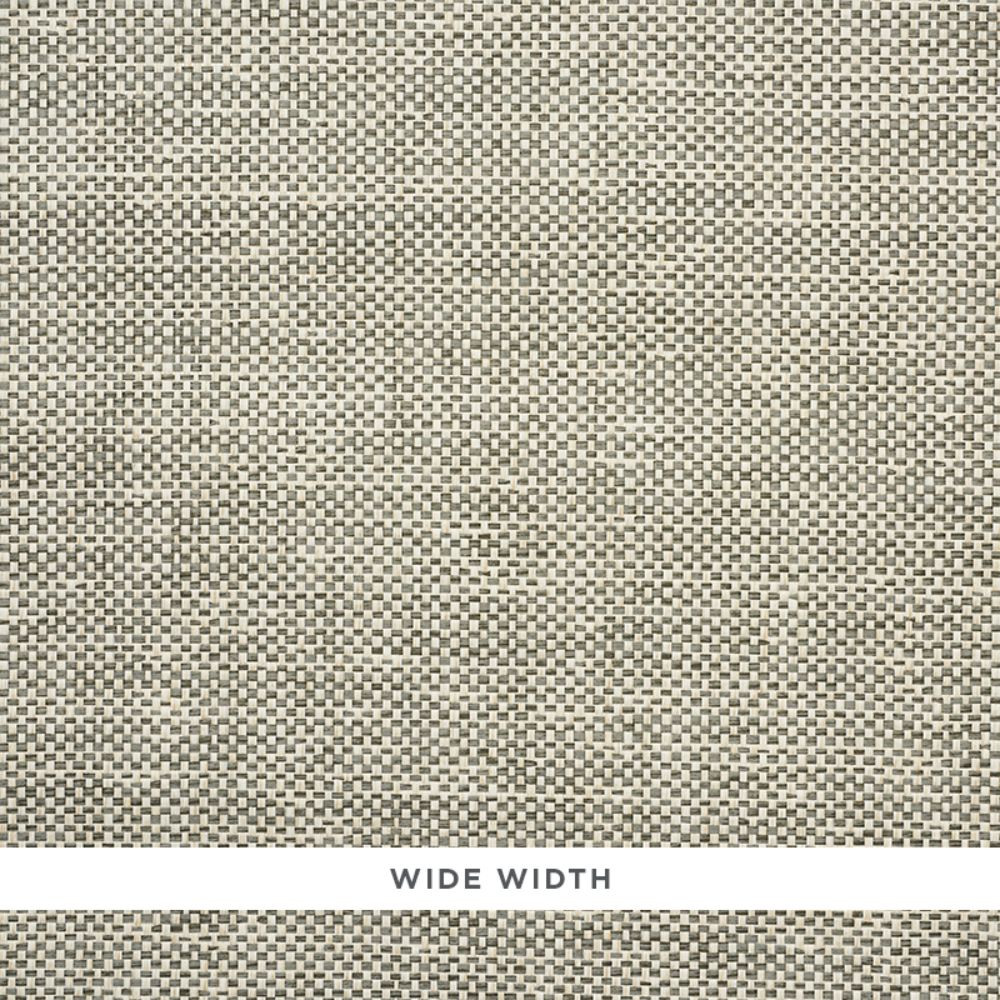 Schumacher 5010293 Tonal Paperweave Wallpaper in Charcoal
