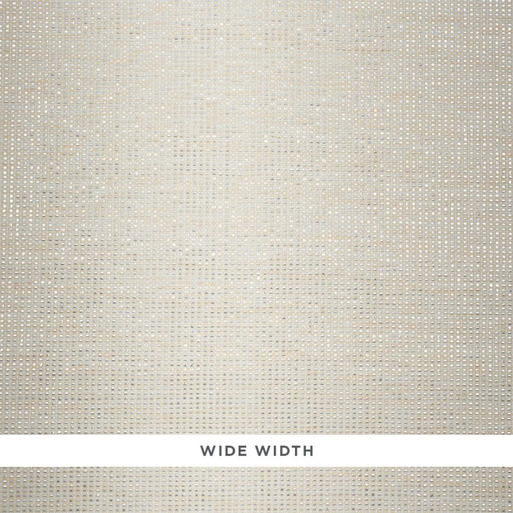Schumacher 5010311 Metal Paperweave Wallpaper in Ivory