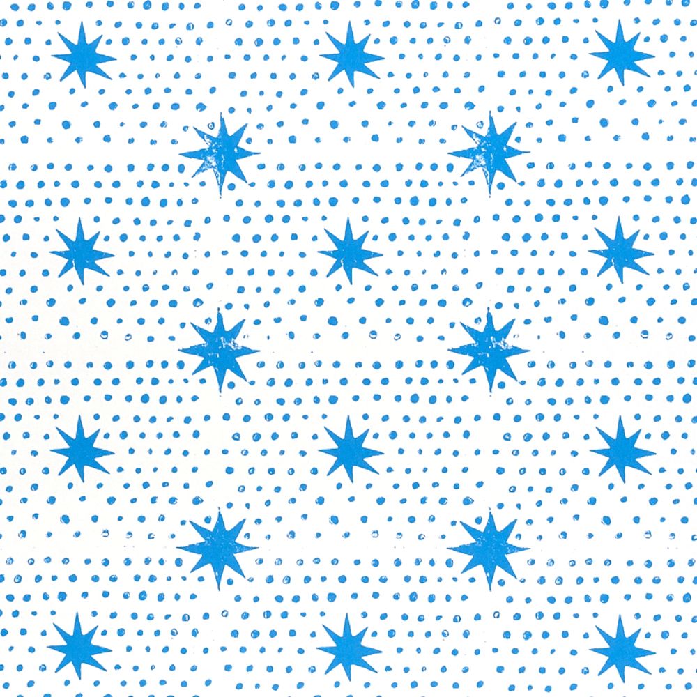 Schumacher 5011170 Spot & Star Wallpaper in Blue