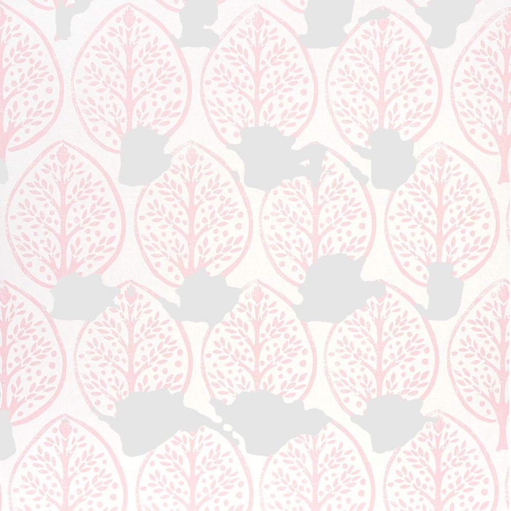 Schumacher 5011181 Tree Wallpaper in Pink