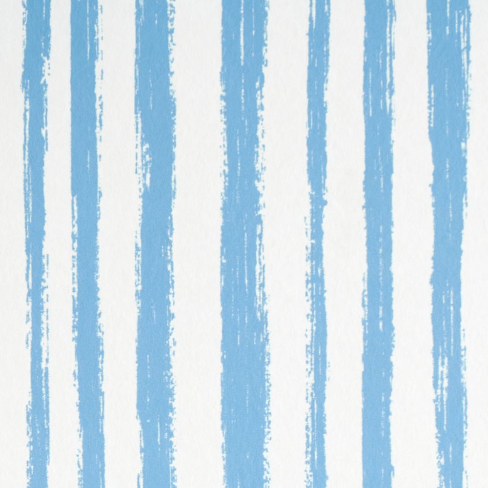 Schumacher 5011541 Sketched Stripe Wallpaper in Blue