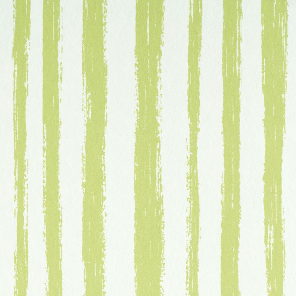 Schumacher 5011542 Sketched Stripe Wallpaper in Green