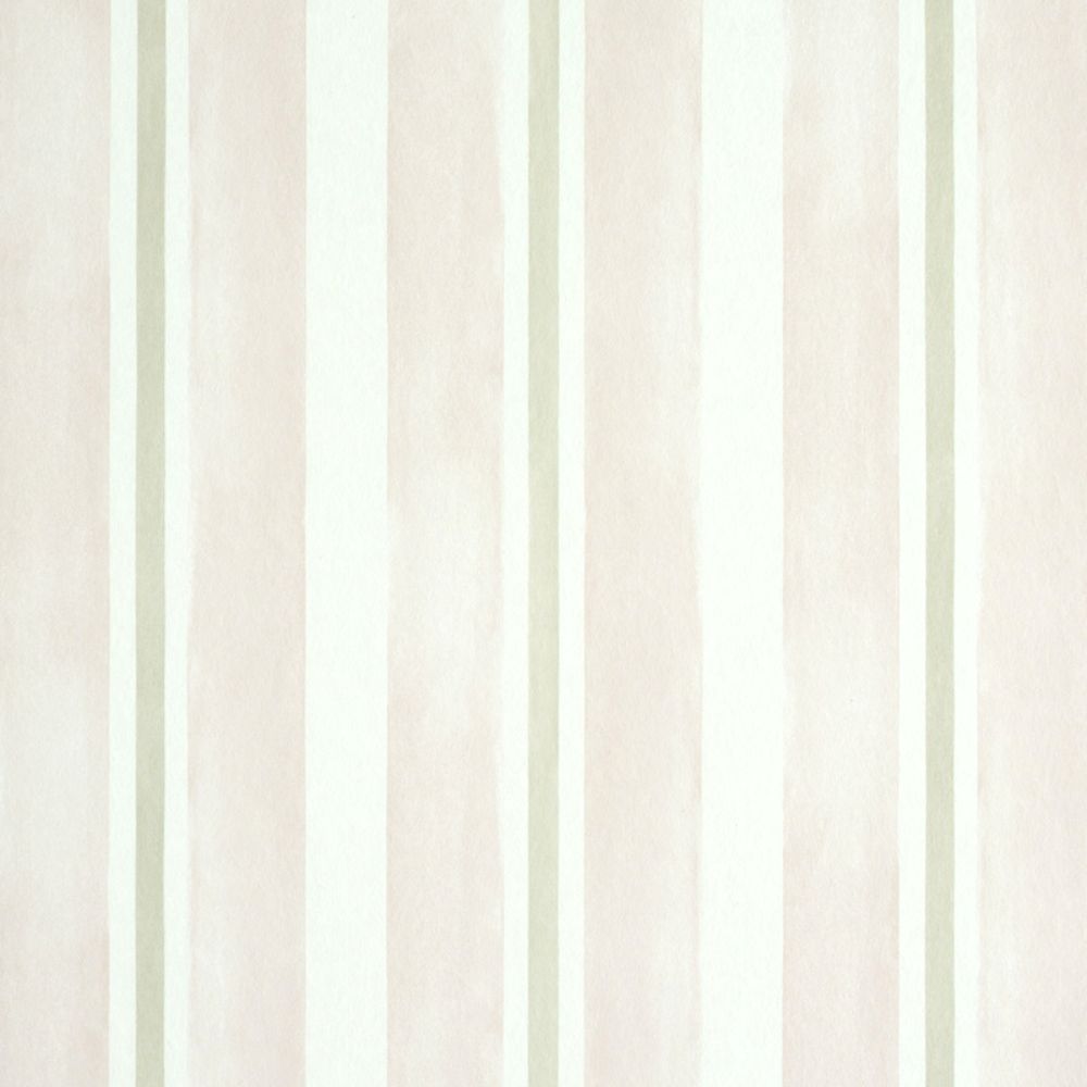 Schumacher 5011573 Watercolor Stripe Wallpaper in Blush