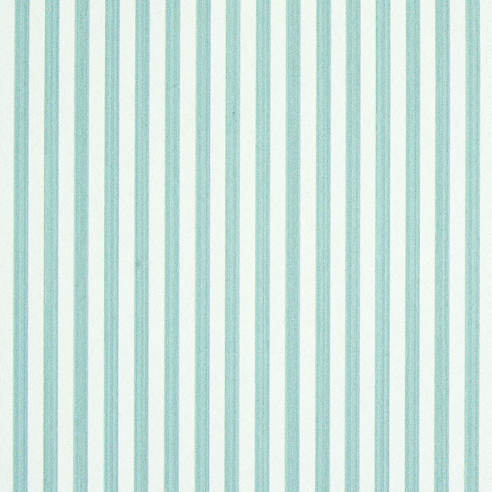 Schumacher 5011863 Edwin Stripe Narrow Wallpaper in Seaglass