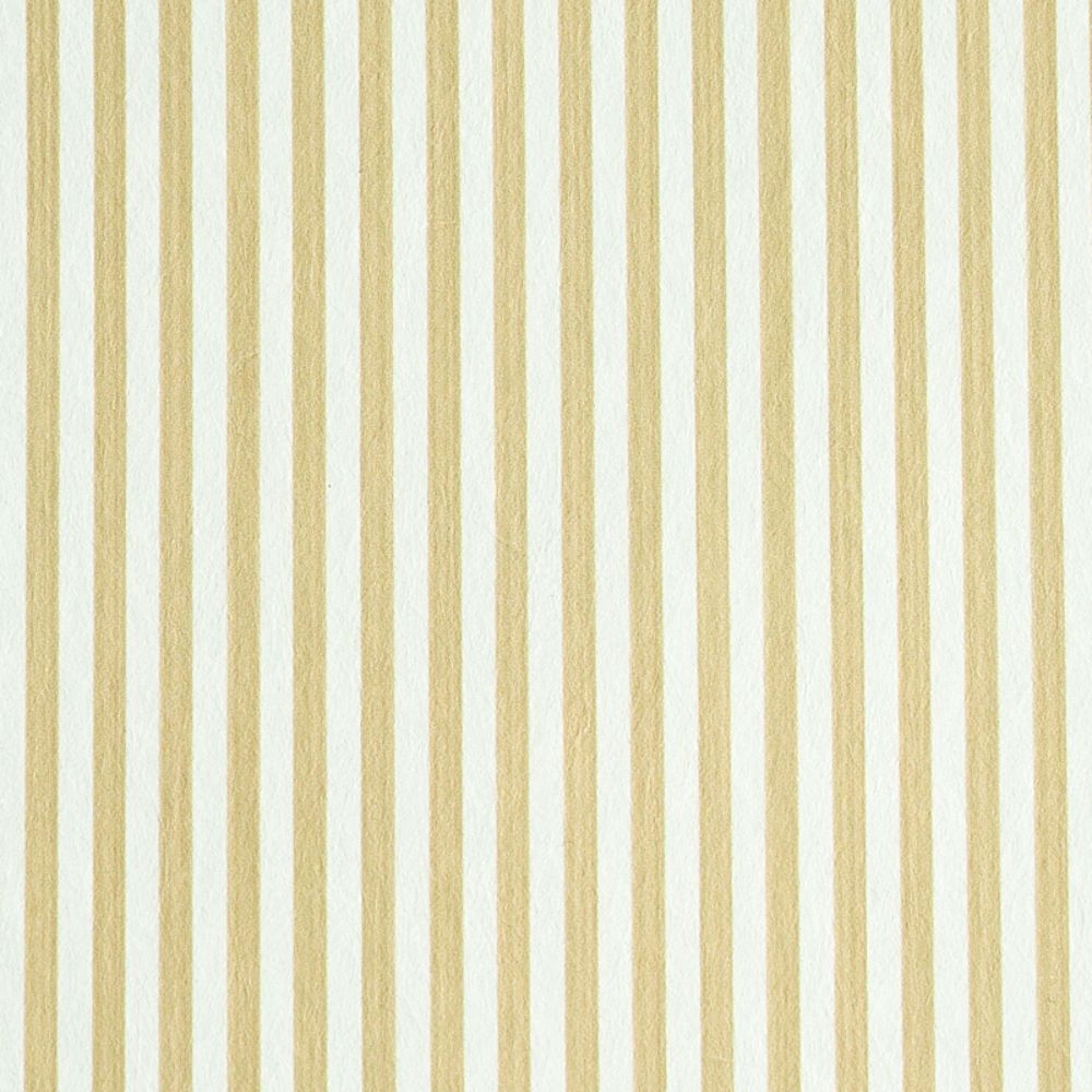 Schumacher 5011871 Edwin Stripe Narrow Wallpaper in Sand