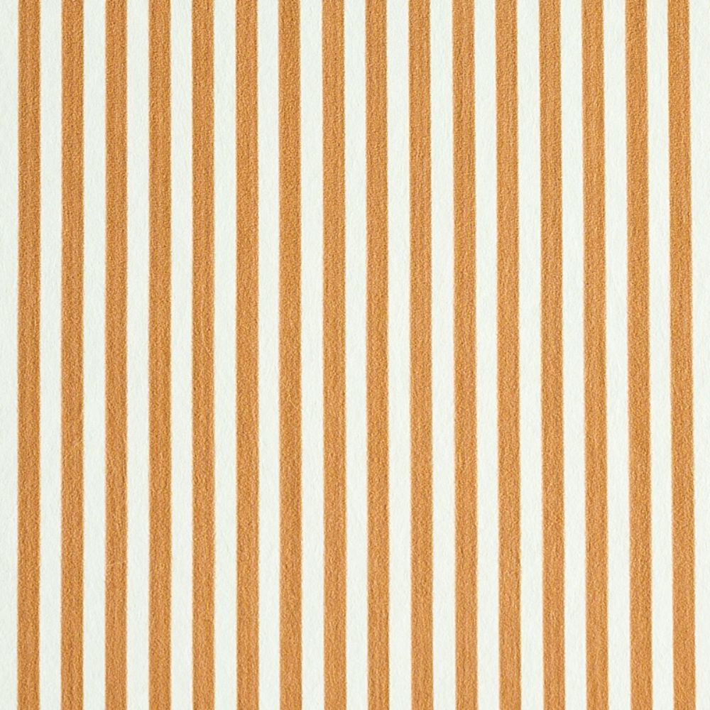 Schumacher 5011873 Edwin Stripe Narrow Wallpaper in Butternut