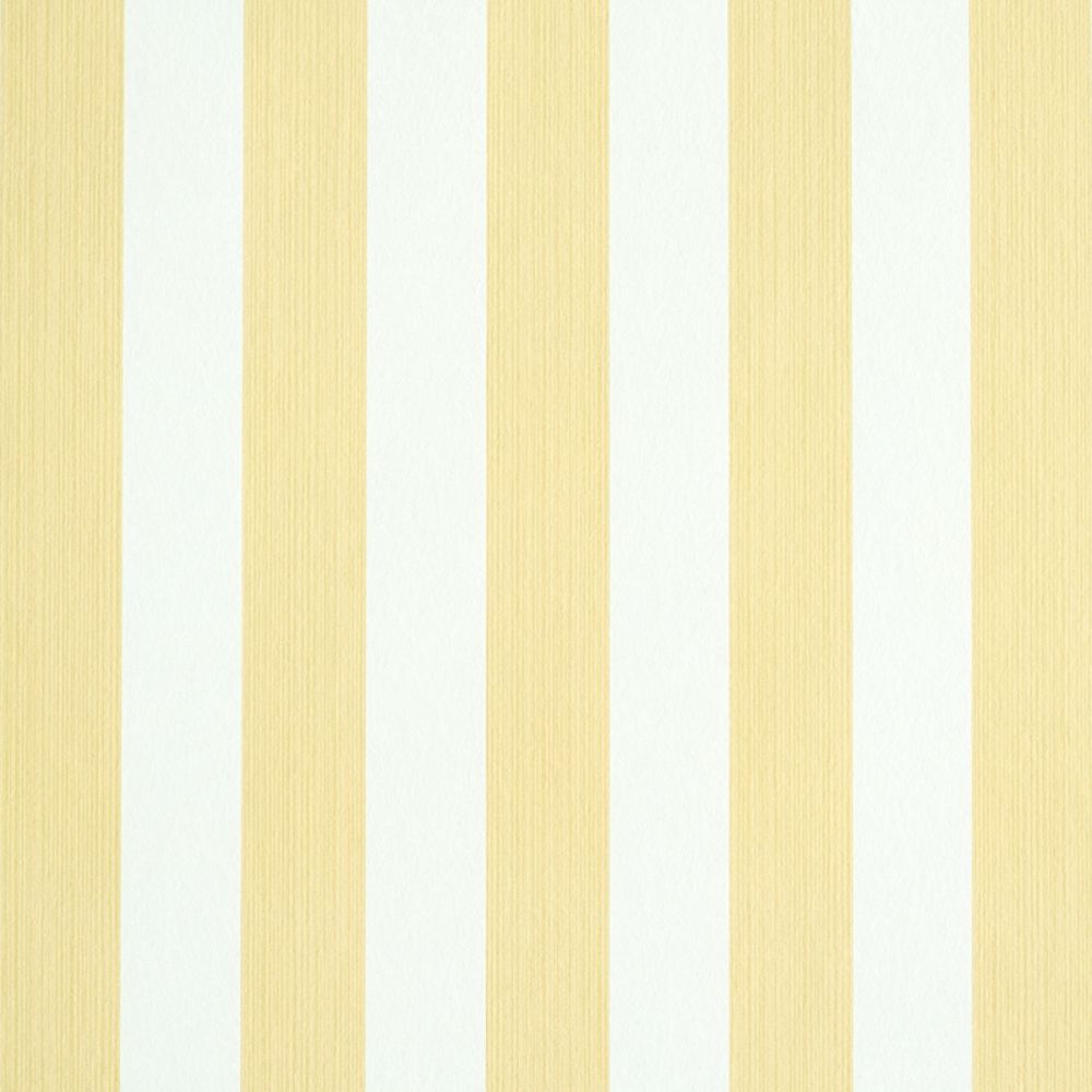 Schumacher 5011890 Edwin Stripe Medium Wallpaper in Buttercup