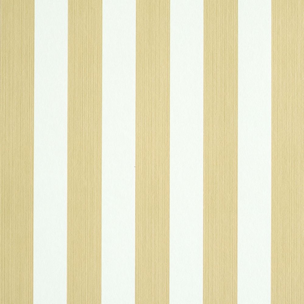 Schumacher 5011891 Edwin Stripe Medium Wallpaper in Sand