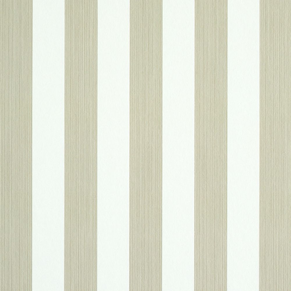 Schumacher 5011898 Edwin Stripe Medium Wallpaper in Linen