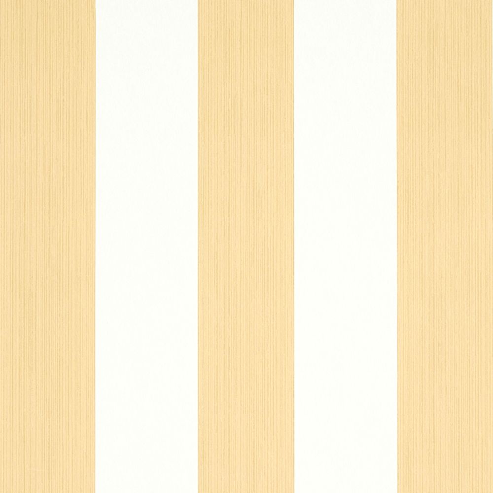 Schumacher 5011912 Edwin Stripe Wide Wallpaper in Wheat