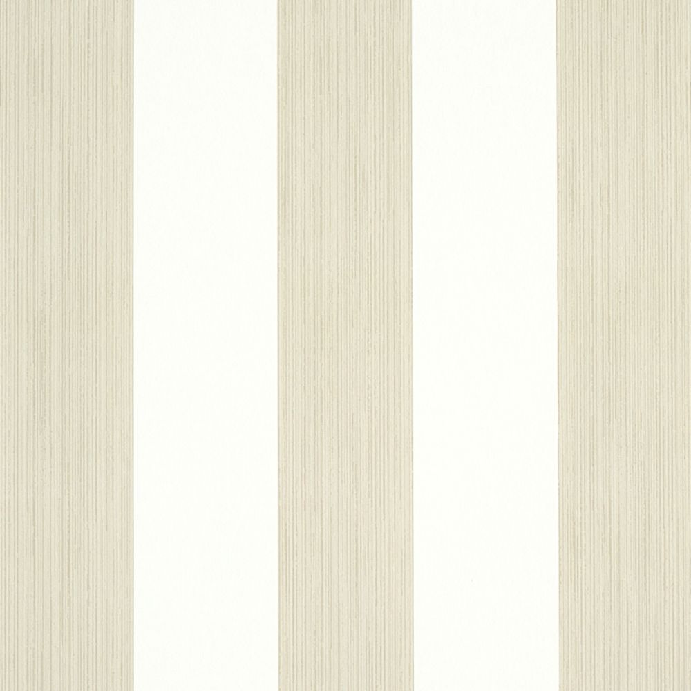 Schumacher 5011918 Edwin Stripe Wide Wallpaper in Linen