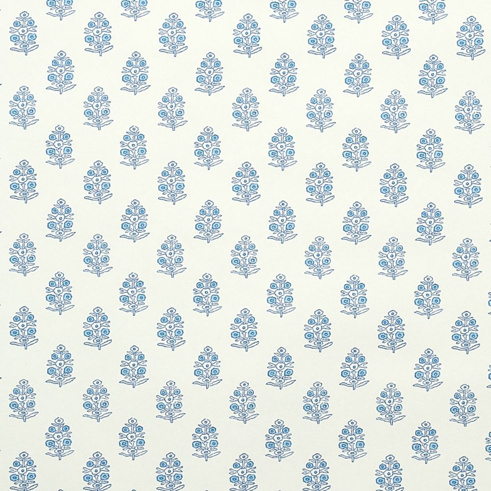 Schumacher 5011930 Aditi Wallpaper in Blue
