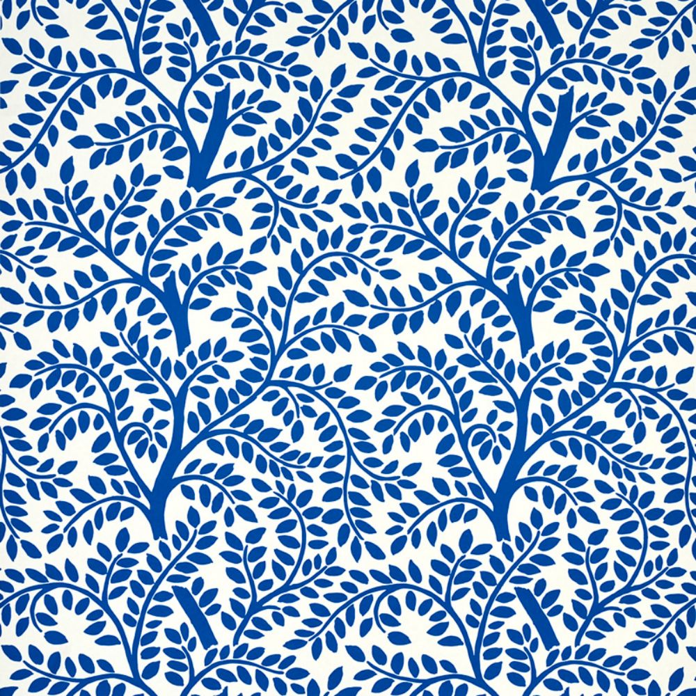 Schumacher 5011962 Temple Garden Ii Wallcovering in Blue