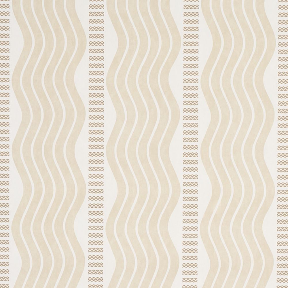 Schumacher 5012121 Sina Stripe Wallpaper in Sand
