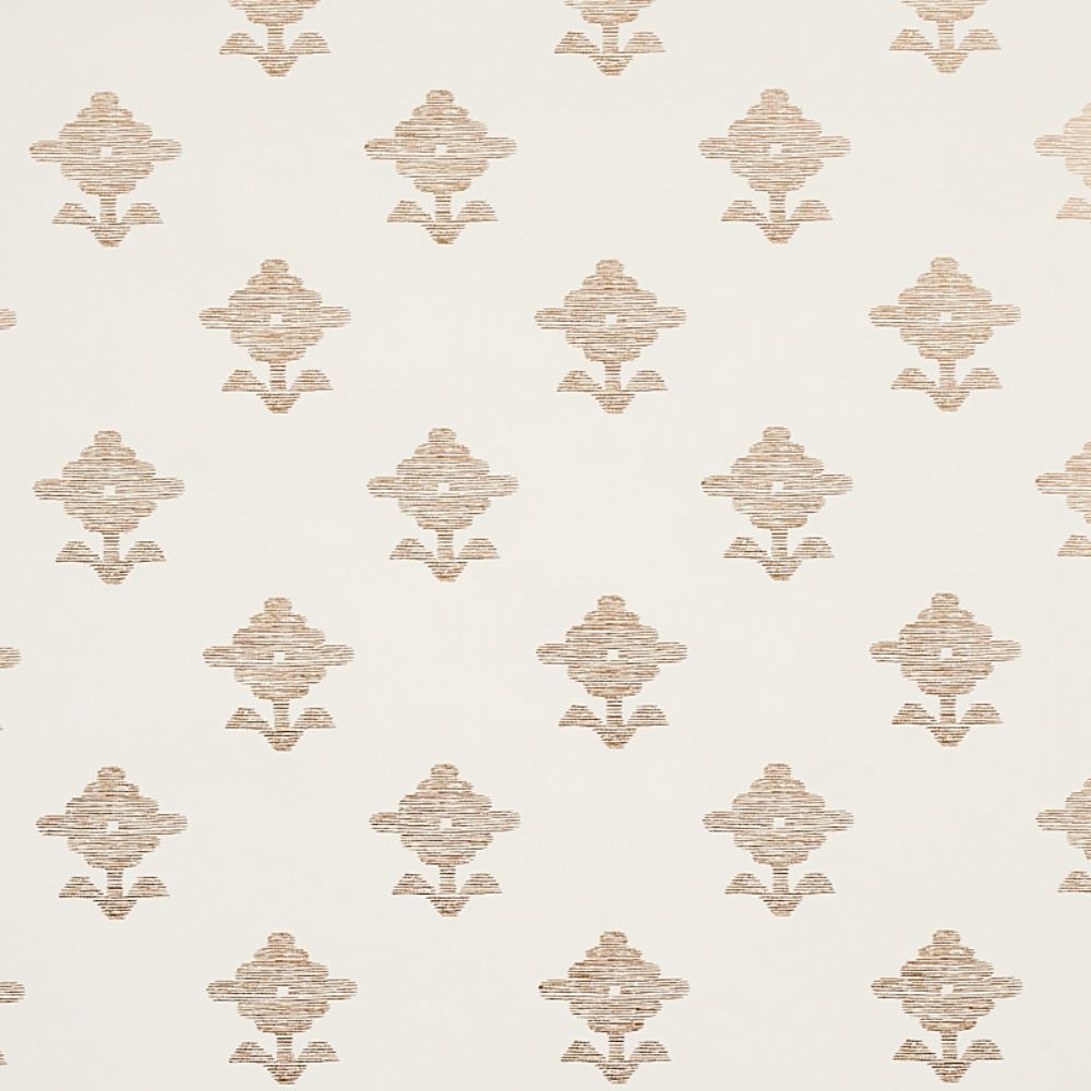 Schumacher 5012221 Rubia Wallpaper in Ivory