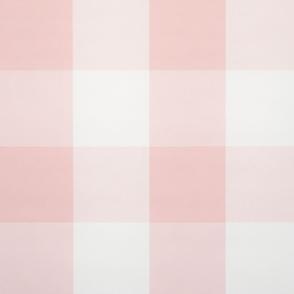 Schumacher 5012354 Willa Check Large Wallcoverings in Pink