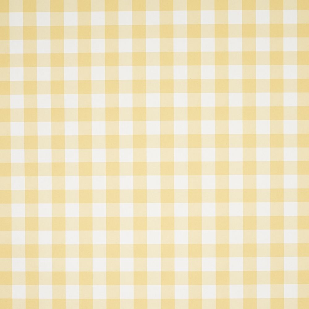 Schumacher 5012363 Willa Check Small Wallcoverings in Yellow