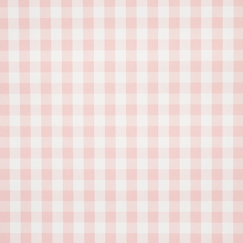 Schumacher 5012364 Willa Check Small Wallcoverings in Pink