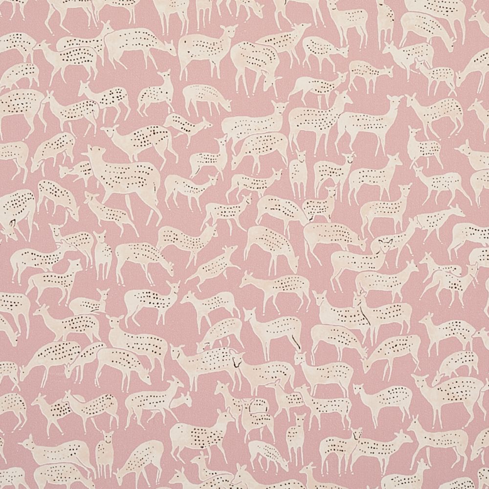 Schumacher 5012491 Fauna Wallcoverings in Dusty Pink