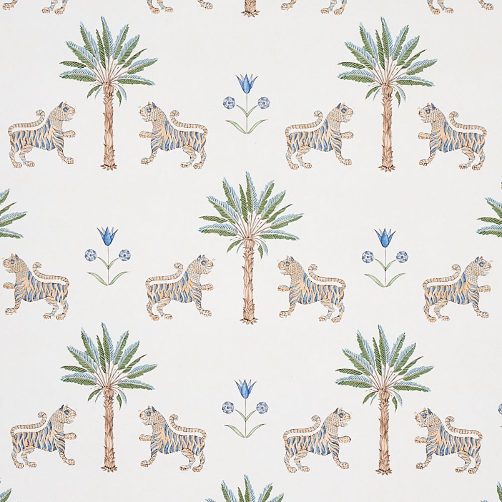 Schumacher 5012921 Tiger Palm Wallcoverings in Delft
