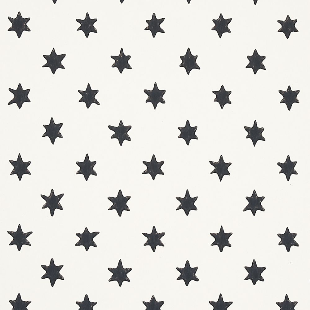 Schumacher 5013140 Astral in Wallcoverings in Black