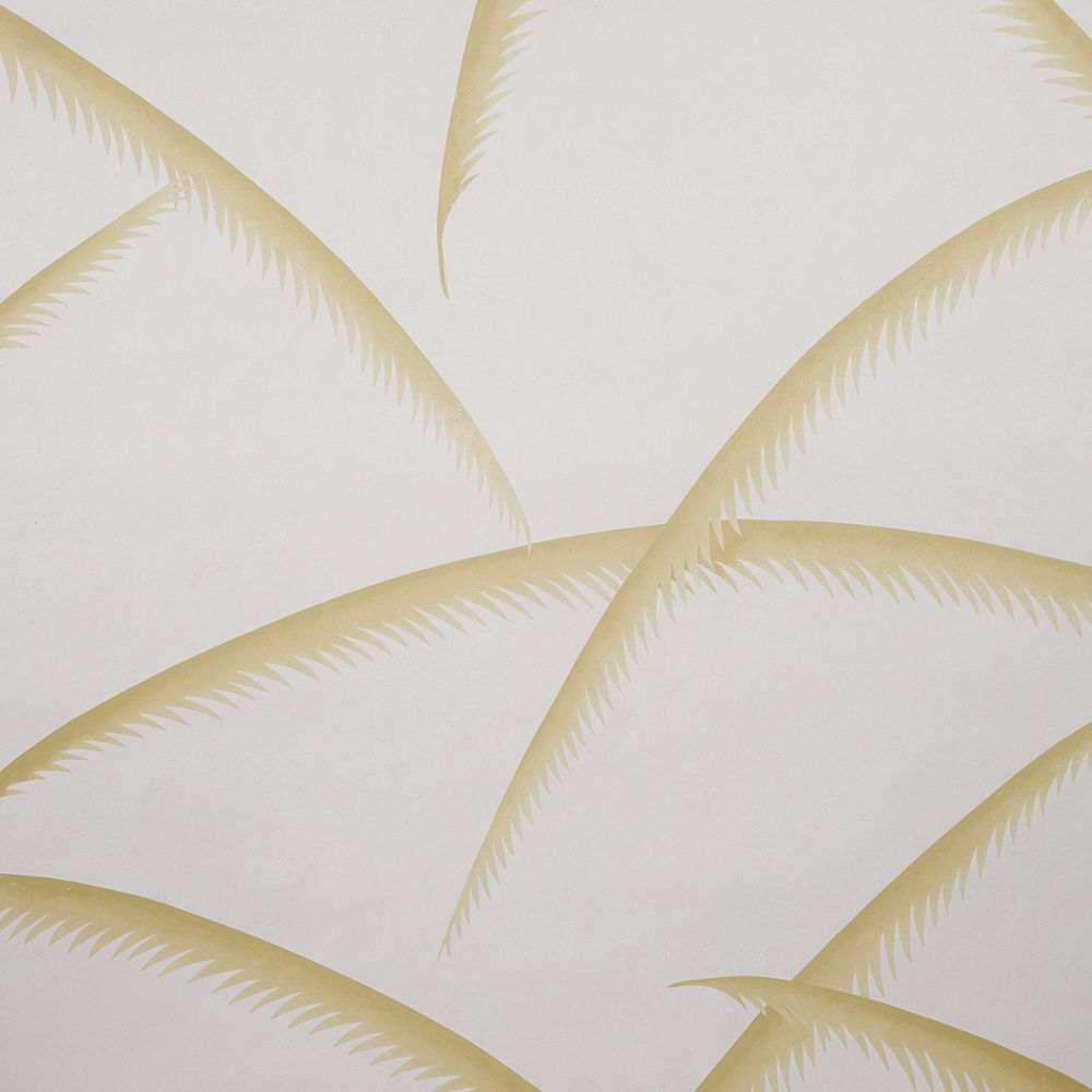Schumacher 5013302 Deco Palms in Wallcoverings in Gold