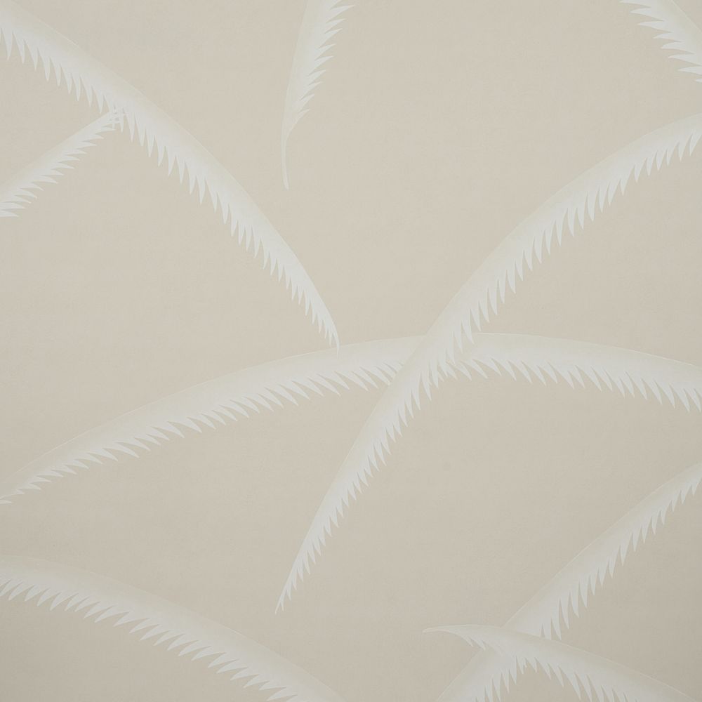 Schumacher 5013303 Deco Palms in Wallcoverings in Ivory On Natural