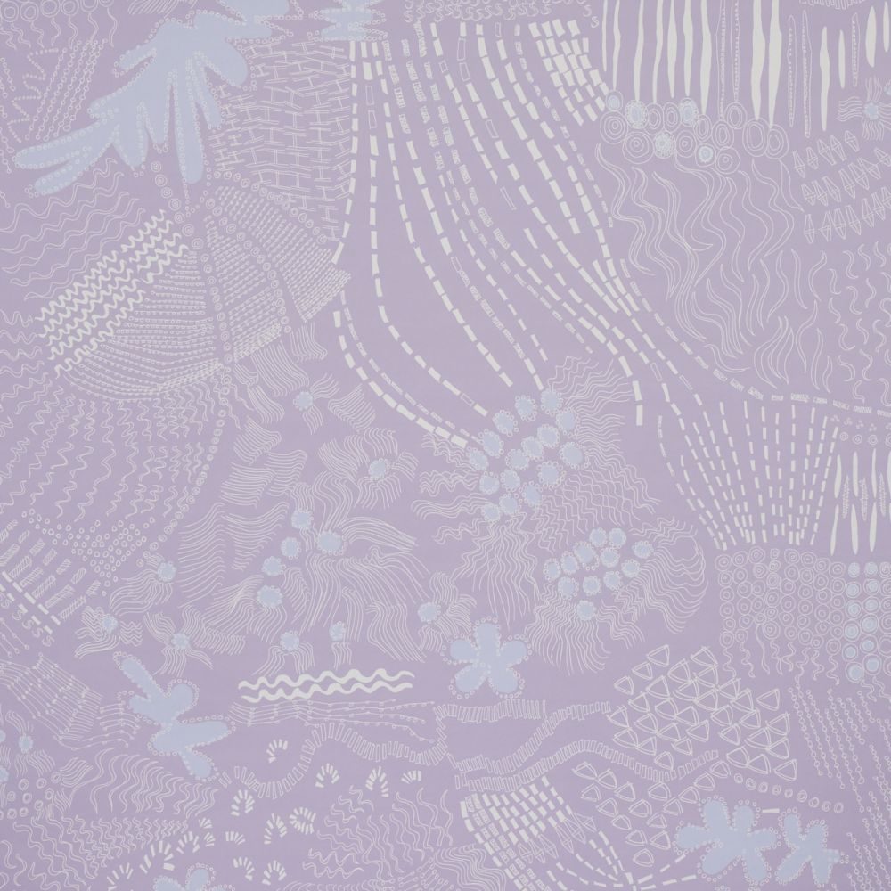Schumacher 5013562 Haven Wallcoverings in Lilac