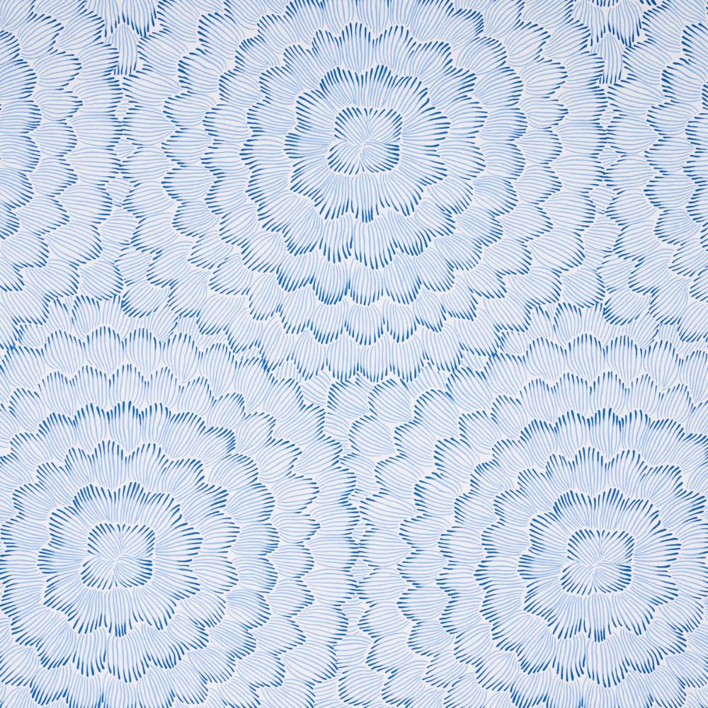 Schumacher 5013820 Feather Bloom Wallpaper in Blue