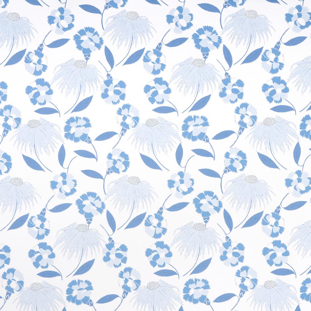 Schumacher 5013841 Bouquet Toss Wallpaper in Afternoon Blue