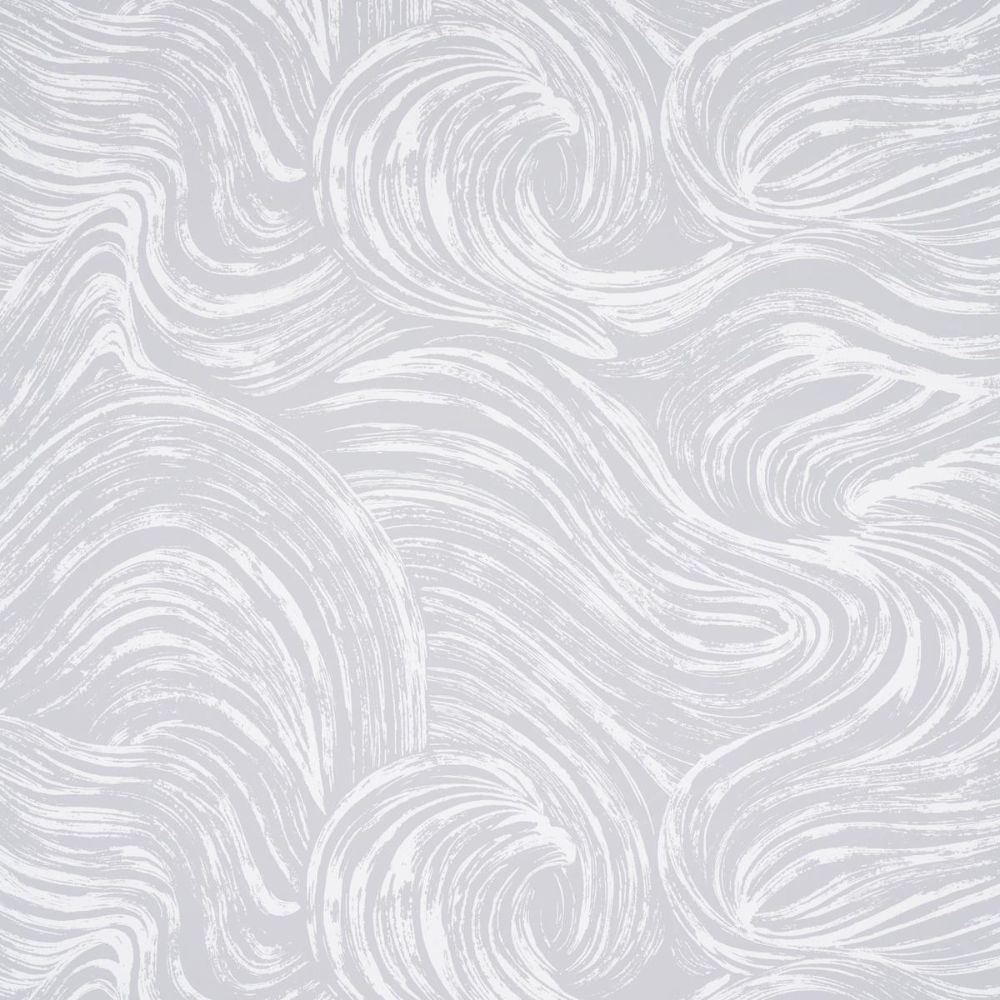 Schumacher 5013852 Full Bloom Shio Wallcoverings in Grey