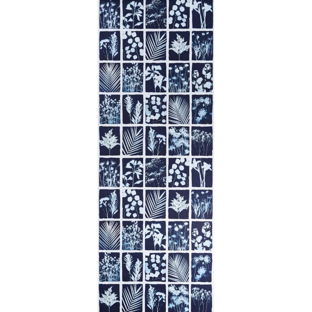 Schumacher 5013970 Cyanotype Panel Wallcoverings in Indigo