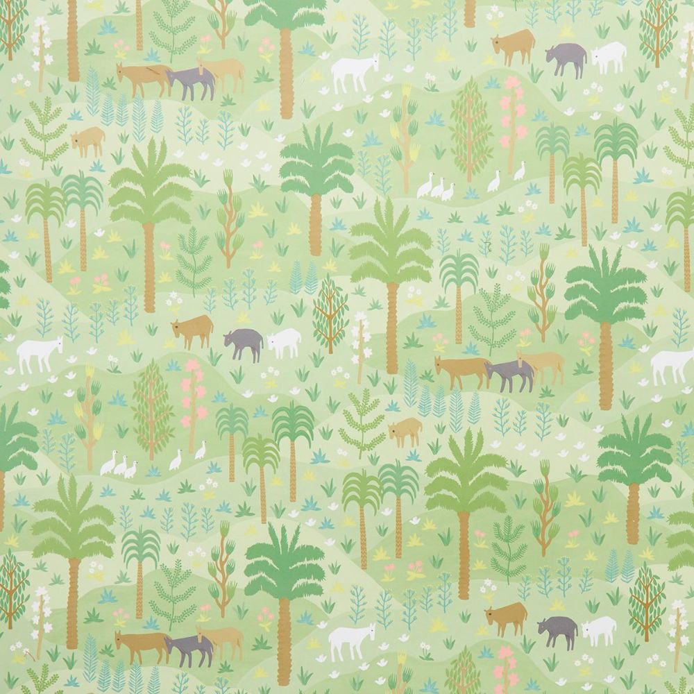 Schumacher 5013980 Uncommon Threads Las Colinas Wallcoverings in Green
