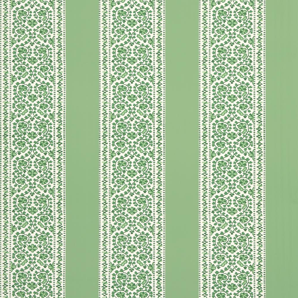 Schumacher 5014341 Jasmine Wallpaper in Leaf Green