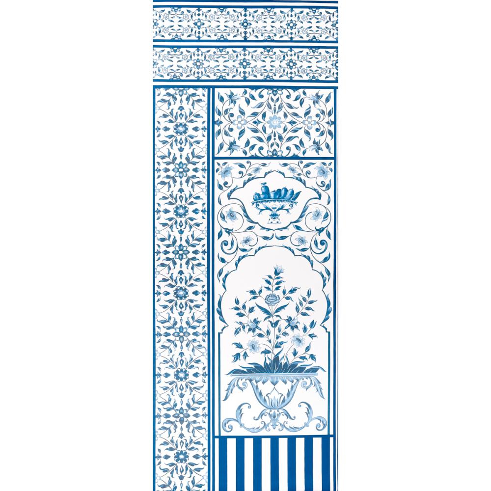 Schumacher 5014410 Mughal Garden Panel A Wallpaper in Blue