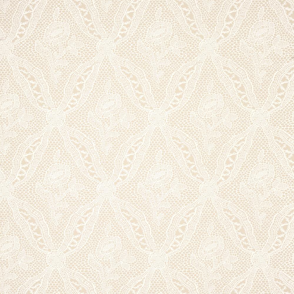 Schumacher 5014721 Cosette Lace Wallpaper in Sand
