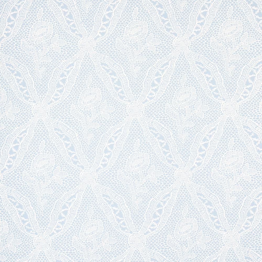 Schumacher 5014722 Cosette Lace Wallpaper in Cornflower