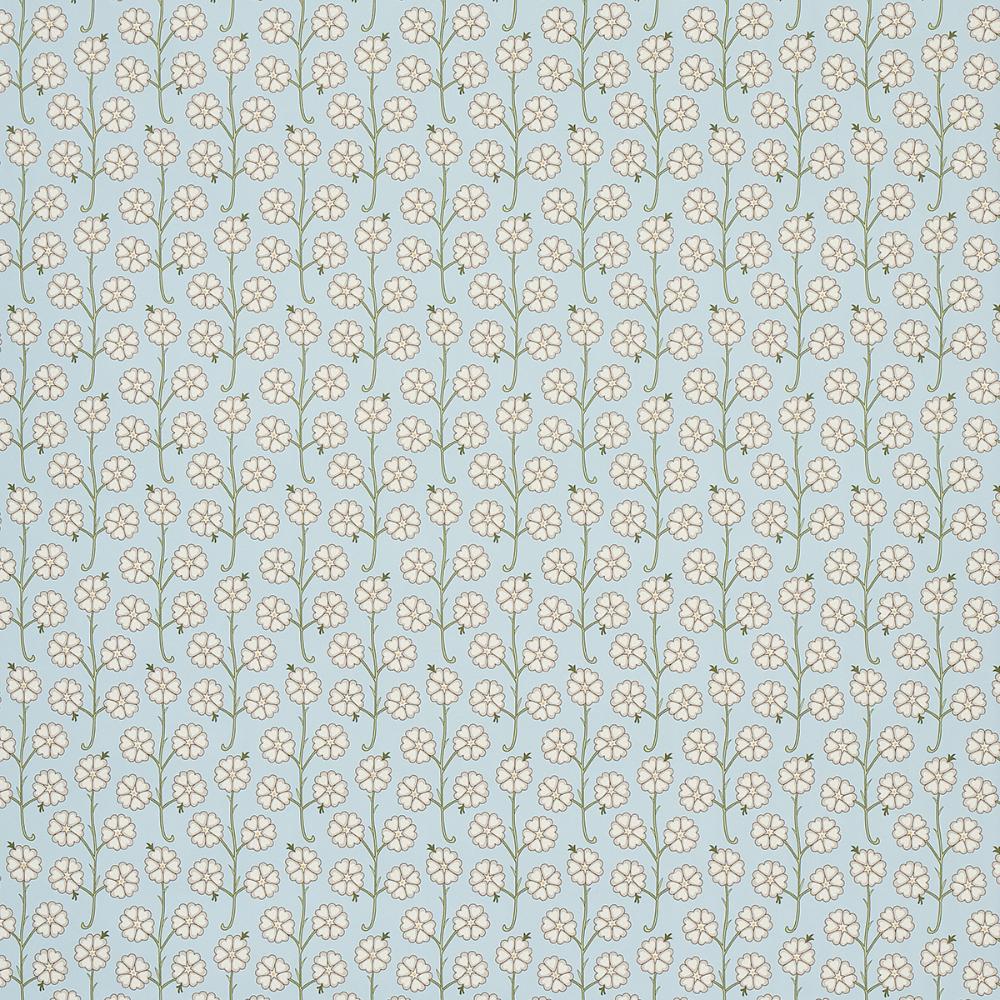 Schumacher 5014921 Gardenia Wallpaper in Egg Blue