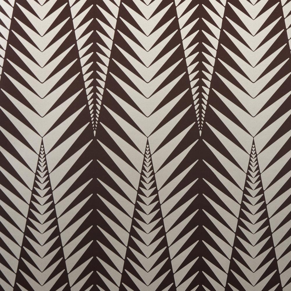 Schumacher 5015061 Zebra Wallpaper in Brown Silver