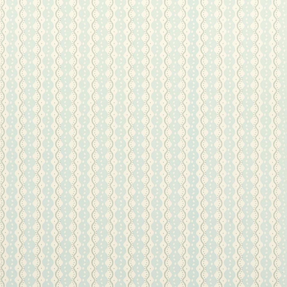 Schumacher 5015070 Centipede Stripe Wallpaper in Icing Blue